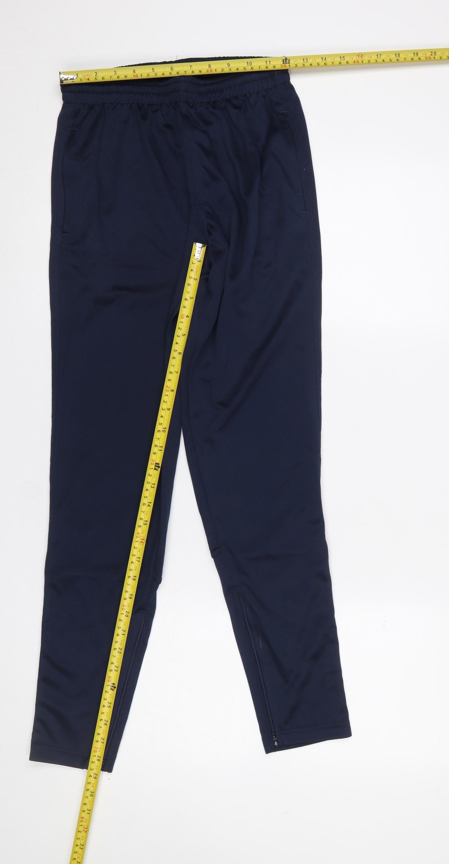 Hunter Men’s Blue Polyester Jogger Trousers Size M 31x32 with Ankle Zips