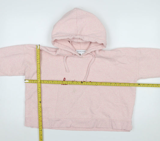 Maison Labiche Women Pink Embroidered Pullover Hoodie Size S