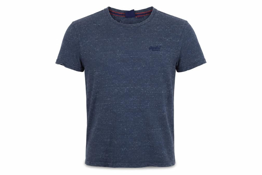 Superdry Men's Blue XL Crew Neck Cotton Logo T-Shirt