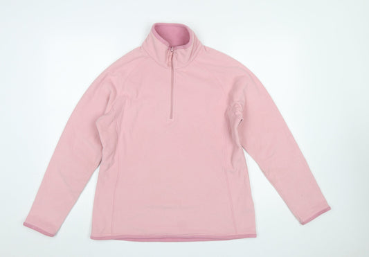 Mountain Warehouse Women's Pink Fleece 1/2 Zip Pullover UK 14