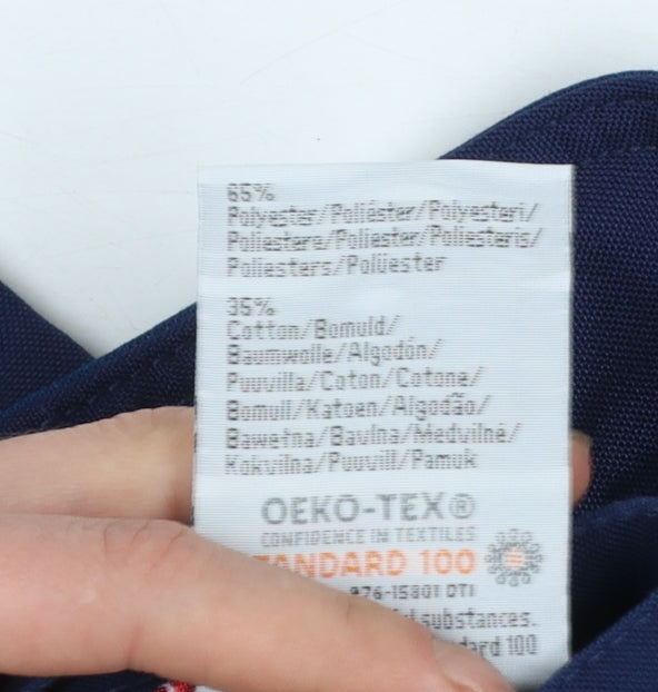 Engel Men's Blue Cargo Work Trousers Size 39.5 Regular Polyester Cotton