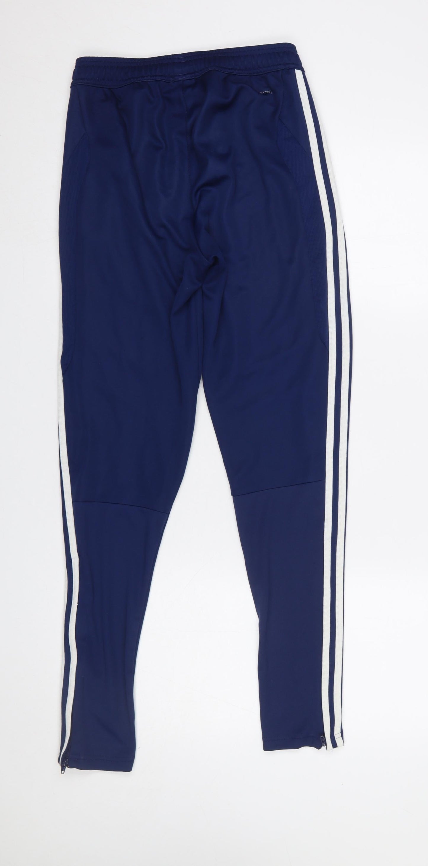 Adidas Men's Blue XS Slim Fit Jogger Trousers with Stripes