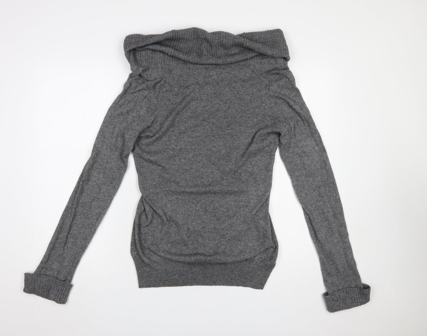 Phase Eight Women's Grey Cowl Neck Long Sleeve Jumper Size 14