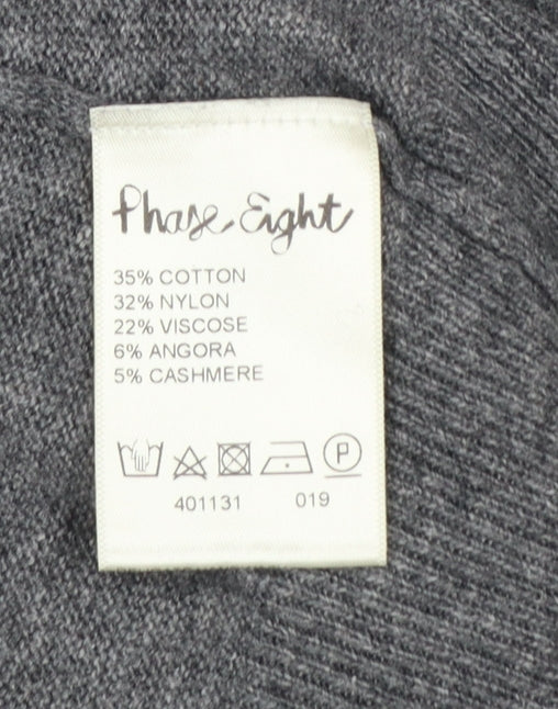 Phase Eight Women's Grey Cowl Neck Long Sleeve Jumper Size 14