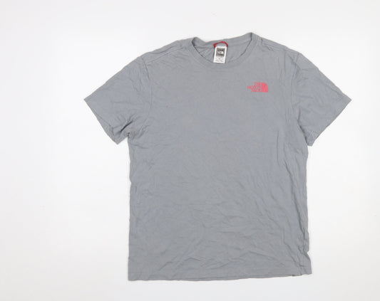 The North Face Men's Grey Graphic Logo T-Shirt Size S Outdoor Cotton