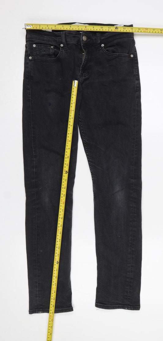 Calvin Klein Jeans Black Slim Fit Men's Denim W28 L32