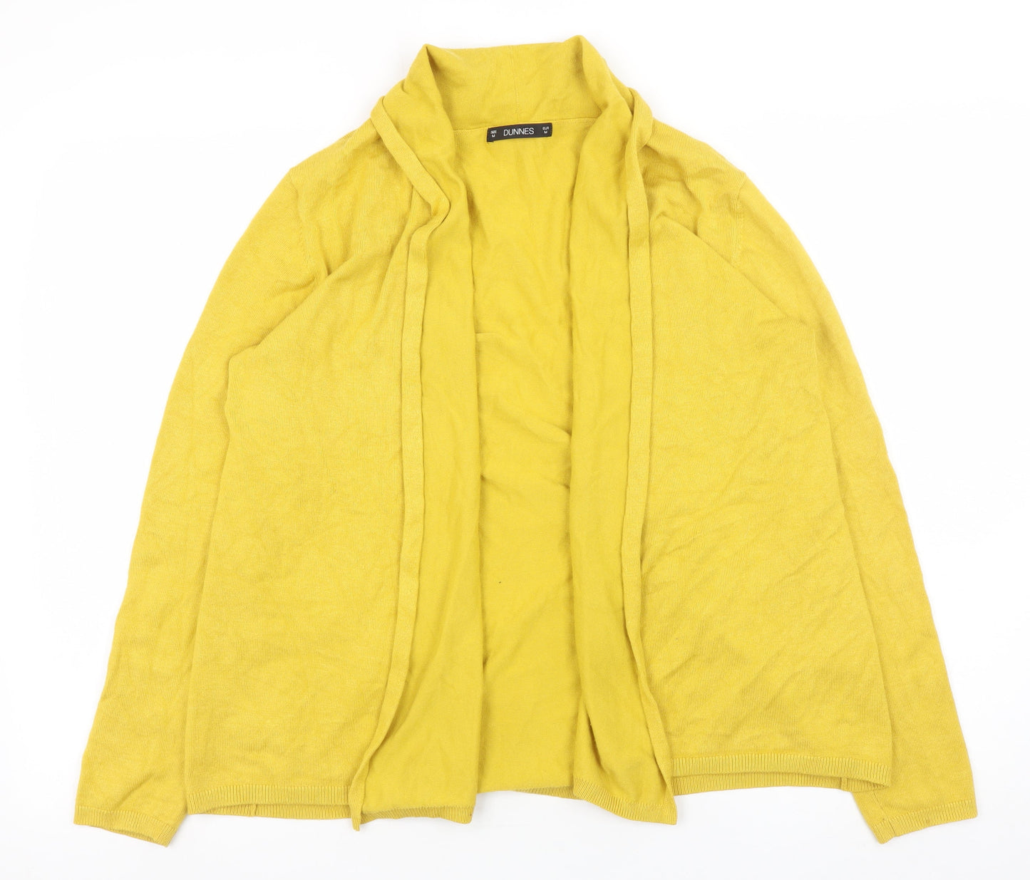 Dunnes Women Yellow Knit Long Sleeve Open Cardigan M