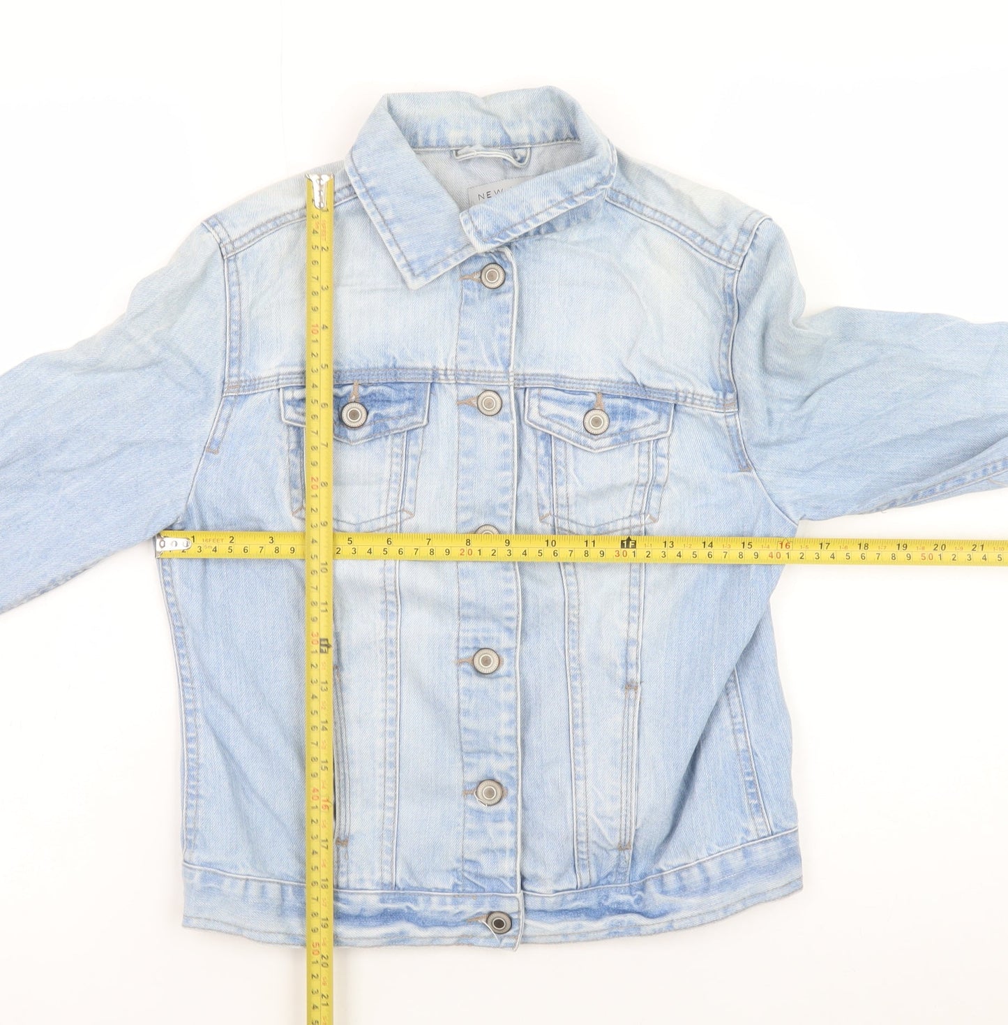 New Look Women’s Blue Denim Button-Up Jacket UK 10