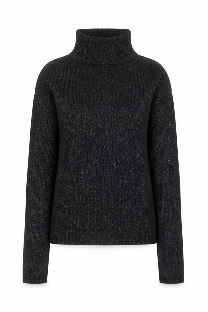 Primark Womens Black Roll Neck Slim Fit Ribbed Jumper XS
