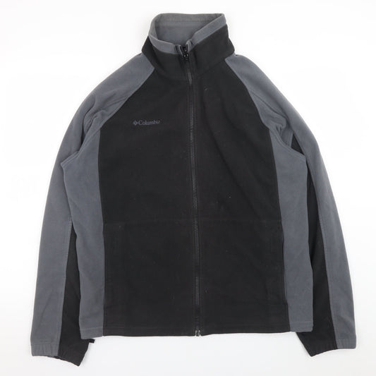 Columbia Men's Black Full Zip Fleece Sweatshirt L Outdoor Hiking