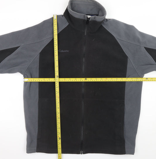 Columbia Men's Black Full Zip Fleece Sweatshirt L Outdoor Hiking