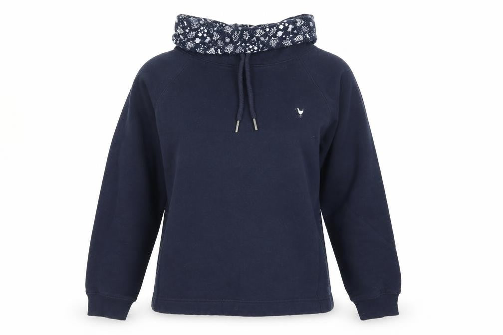 Quba & Co Womens Navy Blue Pullover Hoodie Size 10 Cotton Blend