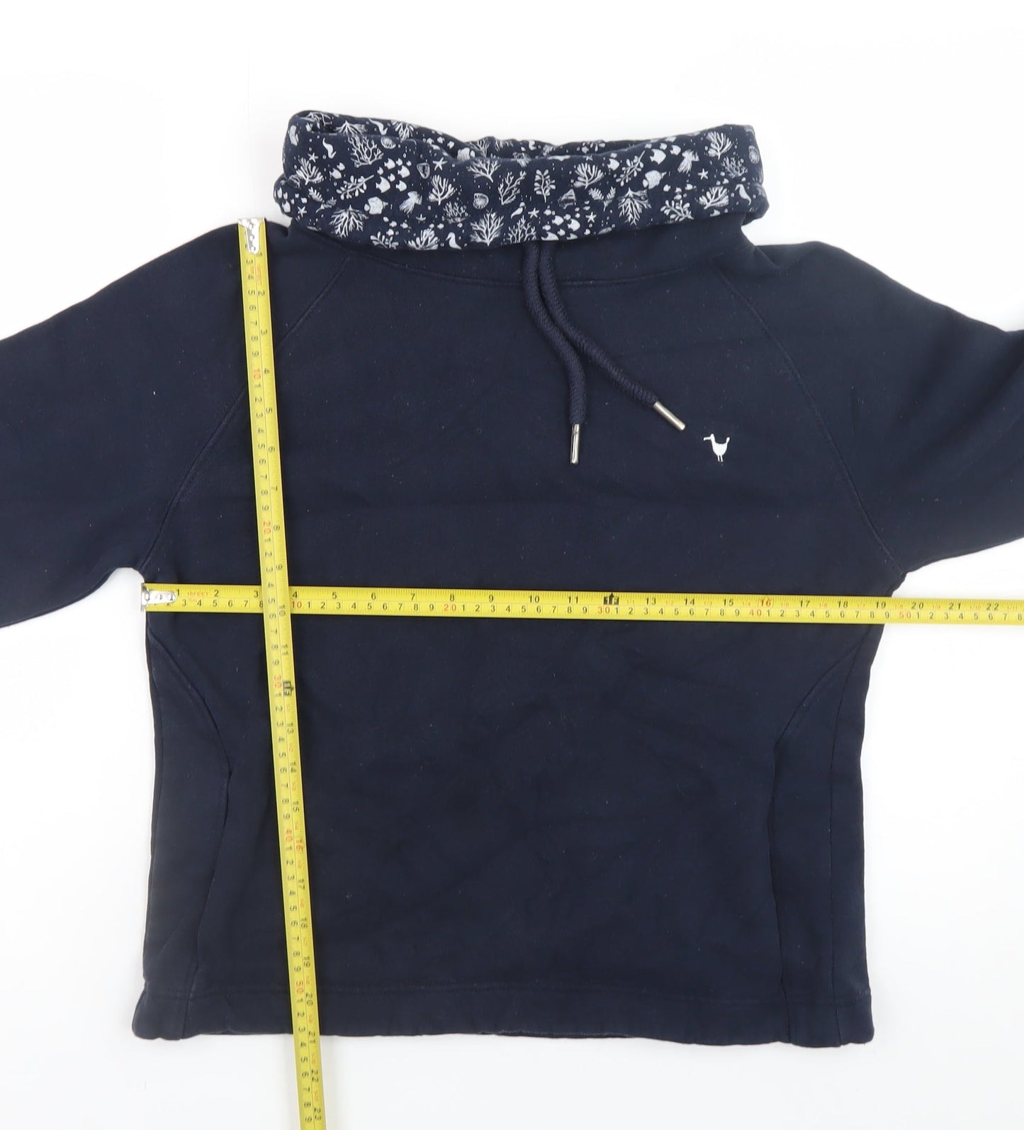 Quba & Co Womens Navy Blue Pullover Hoodie Size 10 Cotton Blend