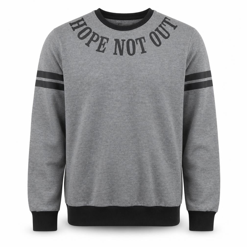 Hope Not Out Men's Grey Crew Neck Graphic Sweatshirt M