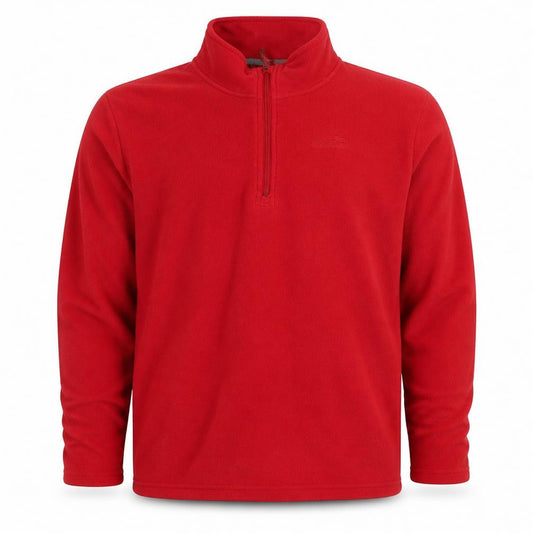 Peter Storm Men's Red Fleece Sweatshirt M 1/4 Zip Pullover Outdoor