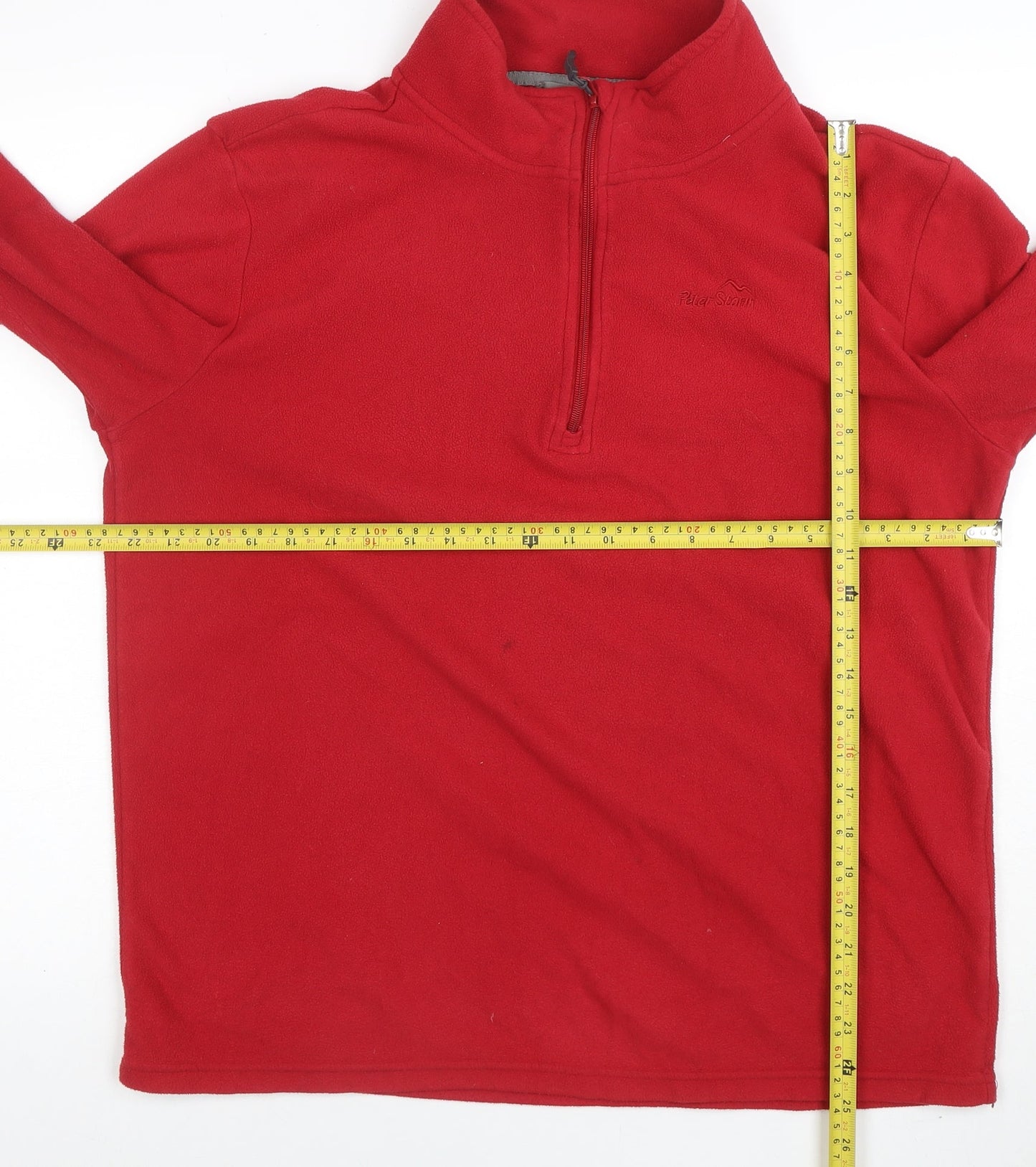 Peter Storm Men's Red Fleece Sweatshirt M 1/4 Zip Pullover Outdoor