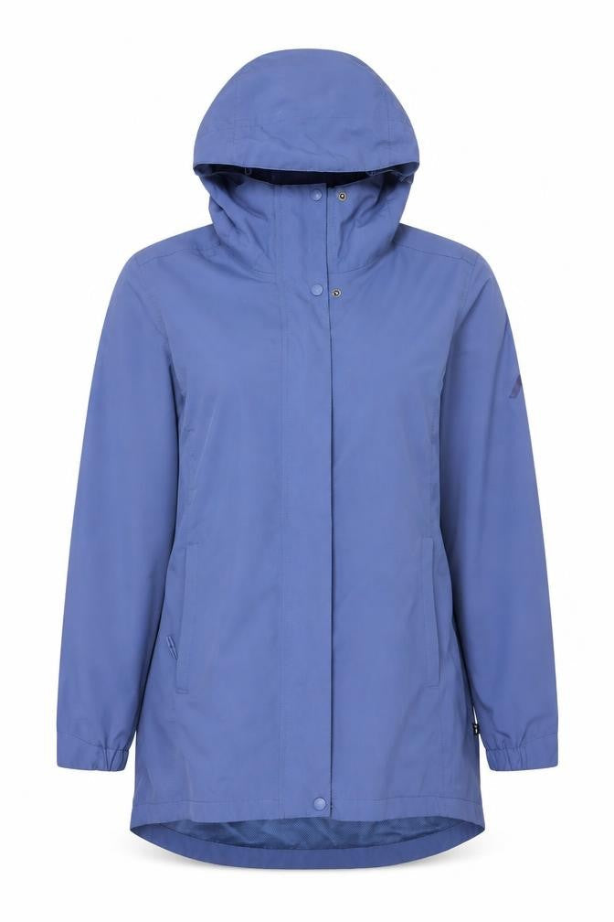Portwest Womens Blue Waterproof Hooded Rain Coat Jacket Size 10