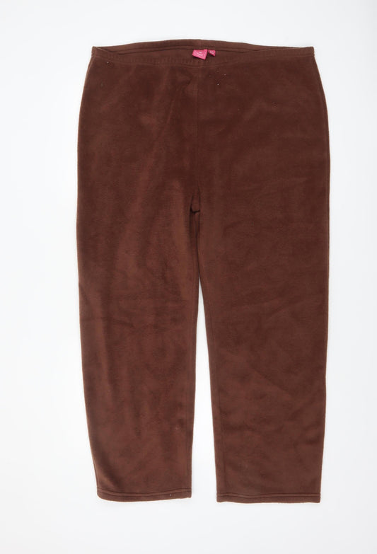 Françoise Saget Women Brown Fleece Lounge Pants Size 20
