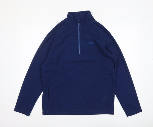 Trespass Men’s Blue Fleece 1/4 Zip Pullover Sweatshirt Size L