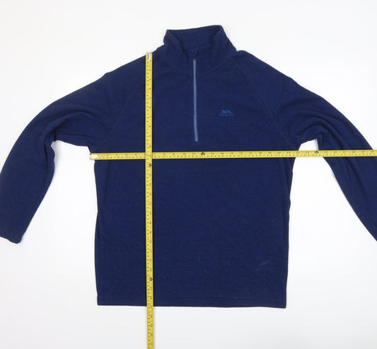 Trespass Men’s Blue Fleece 1/4 Zip Pullover Sweatshirt Size L