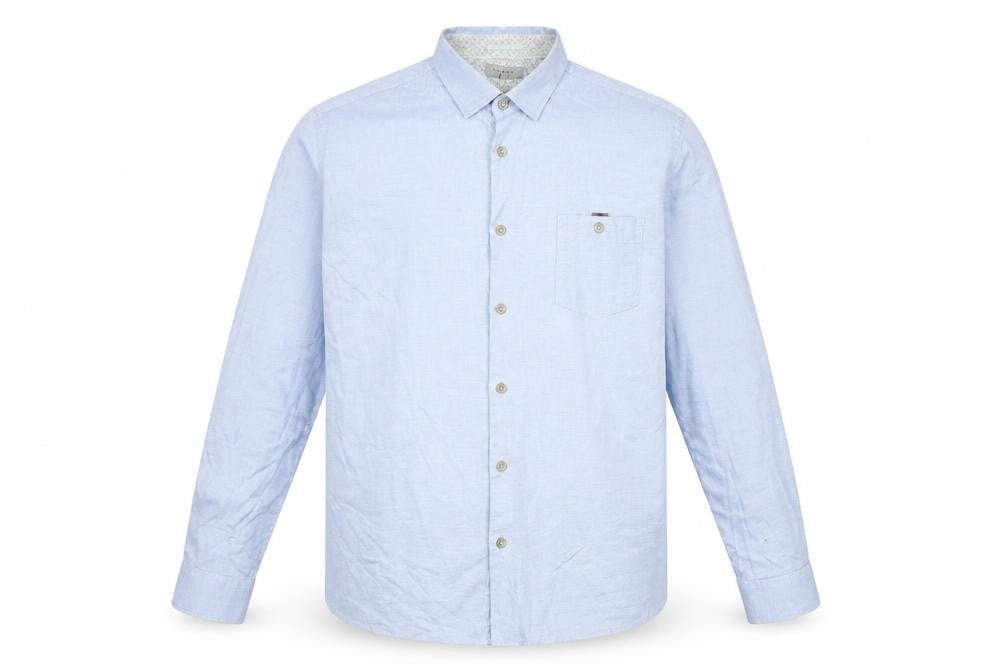 Ted Baker Men’s Blue Cotton Long Sleeve Button-Up Shirt Size 6 Regular
