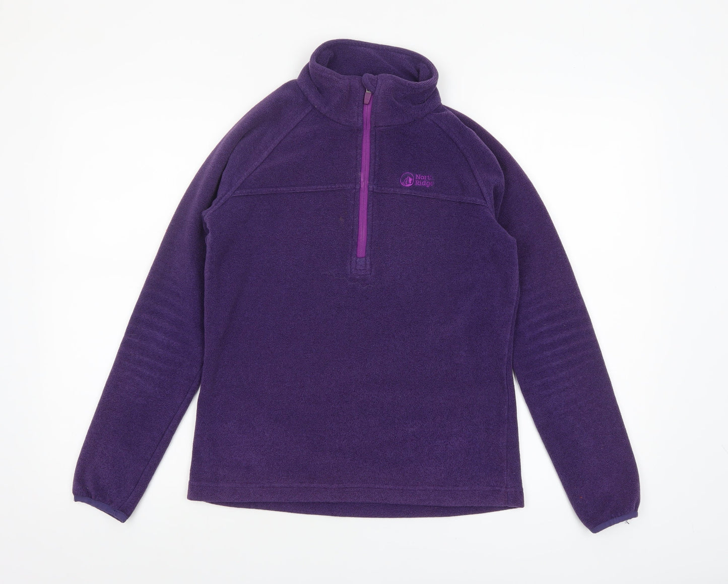 North Ridge Women's Purple Fleece 1/2 Zip Pullover Sweatshirt Size 10