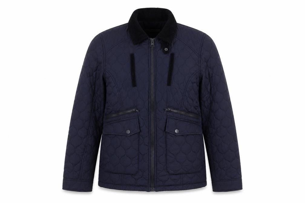 Burton London Men's Blue Quilted Nylon Jacket Size M