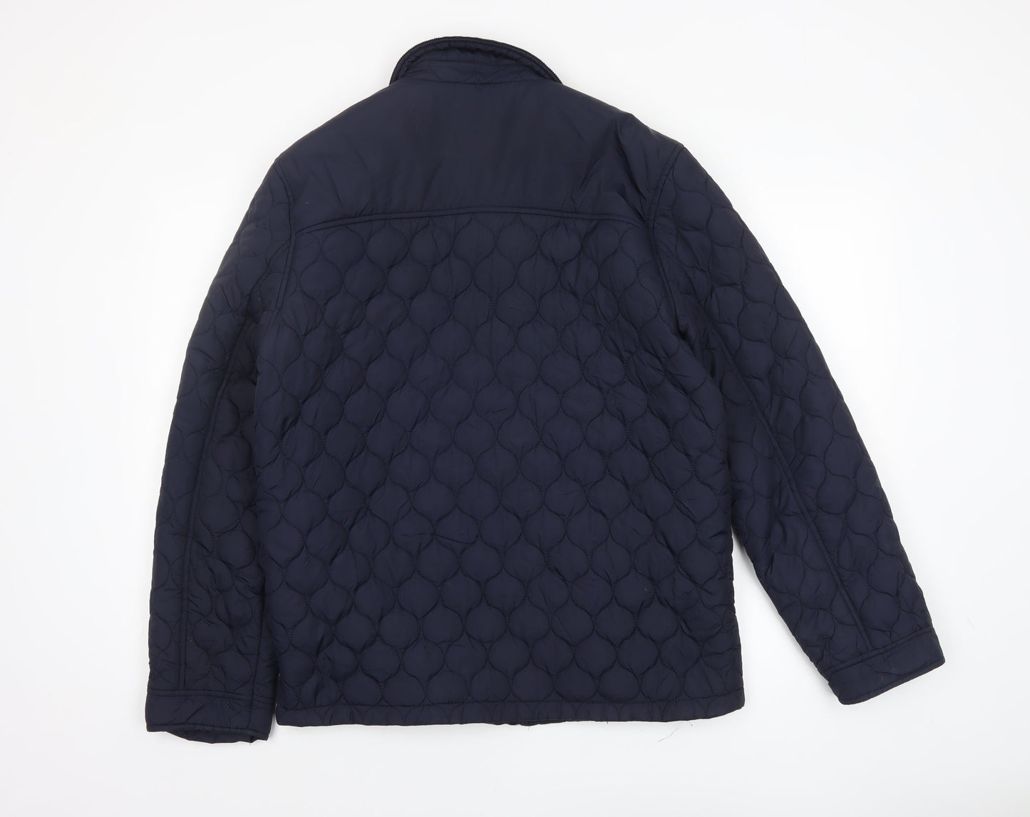 Burton London Men's Blue Quilted Nylon Jacket Size M