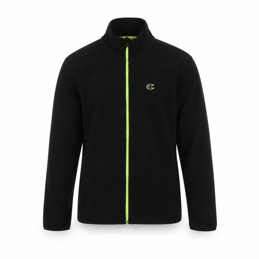 Champion Boys Black Full Zip Fleece Track Jacket Size 11-12 Years