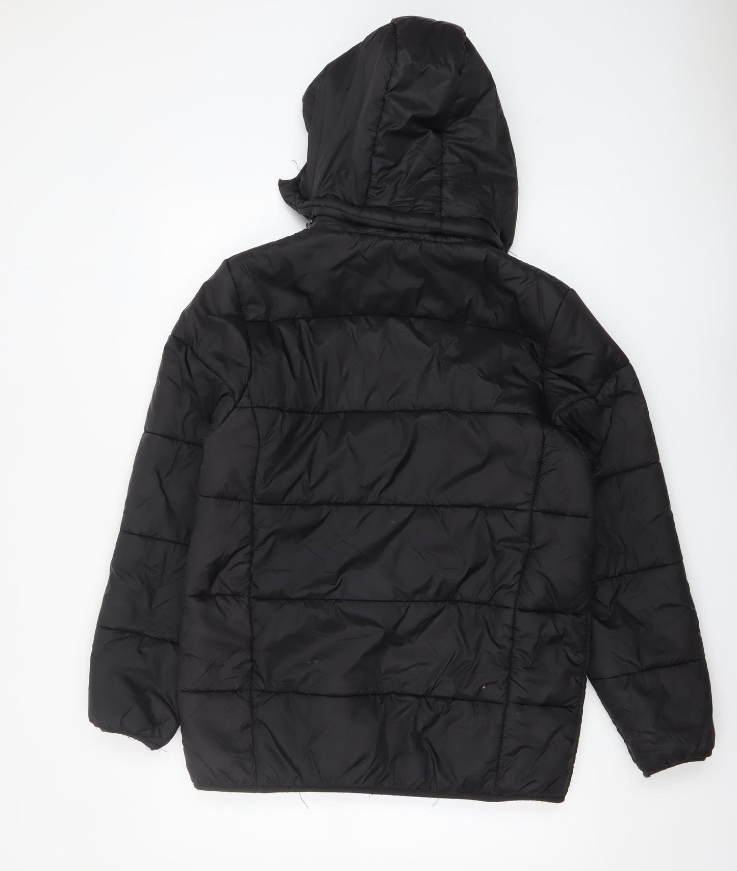 Sondico Men's Black Puffer Jacket Size S Hooded Winter Zip Coat
