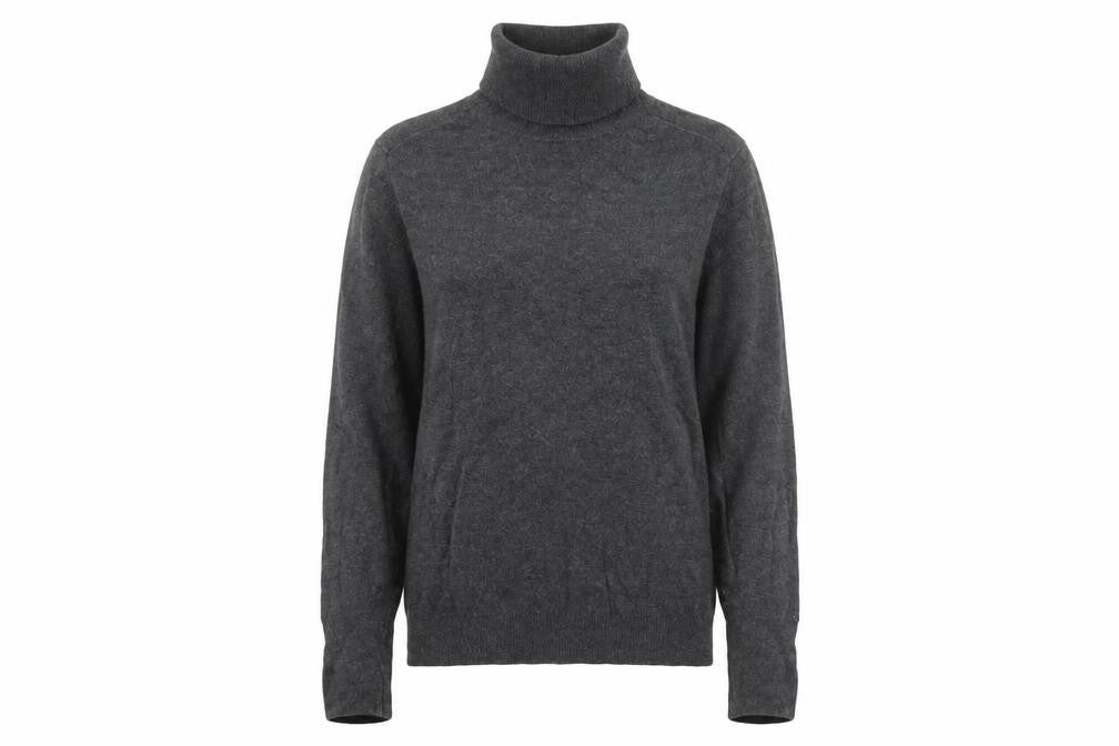Zara Women Grey Wool Blend Roll Neck Long Sleeve Jumper Size 12