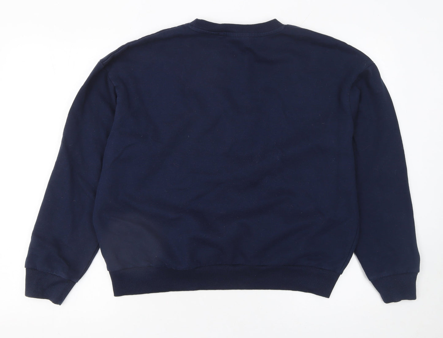 NEXT Womens Navy Yale University Logo Sweatshirt UK 8 Cotton Blend