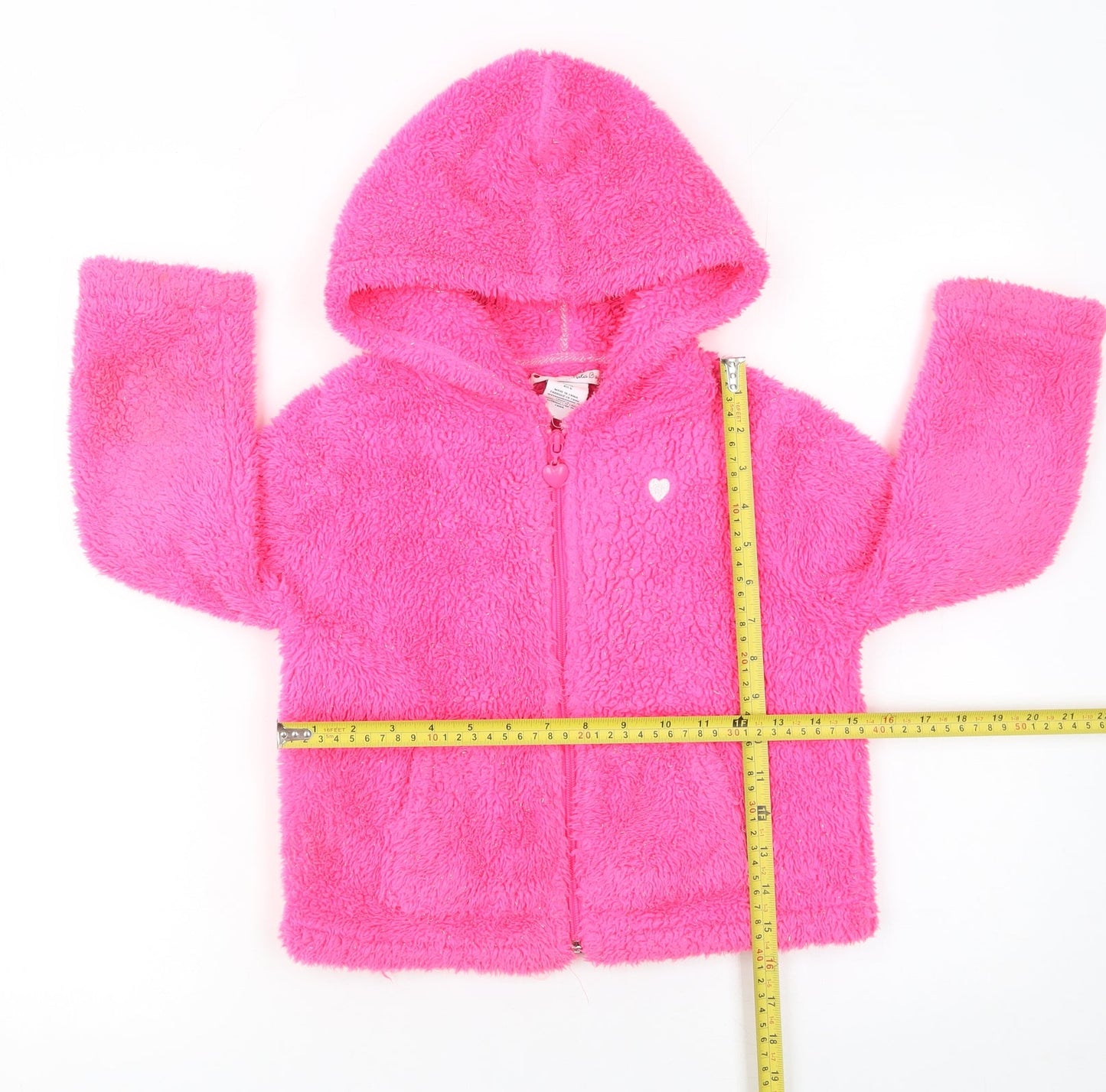 Nula Bug Girls Pink Faux Fur Full Zip Hoodie 5-6 Years