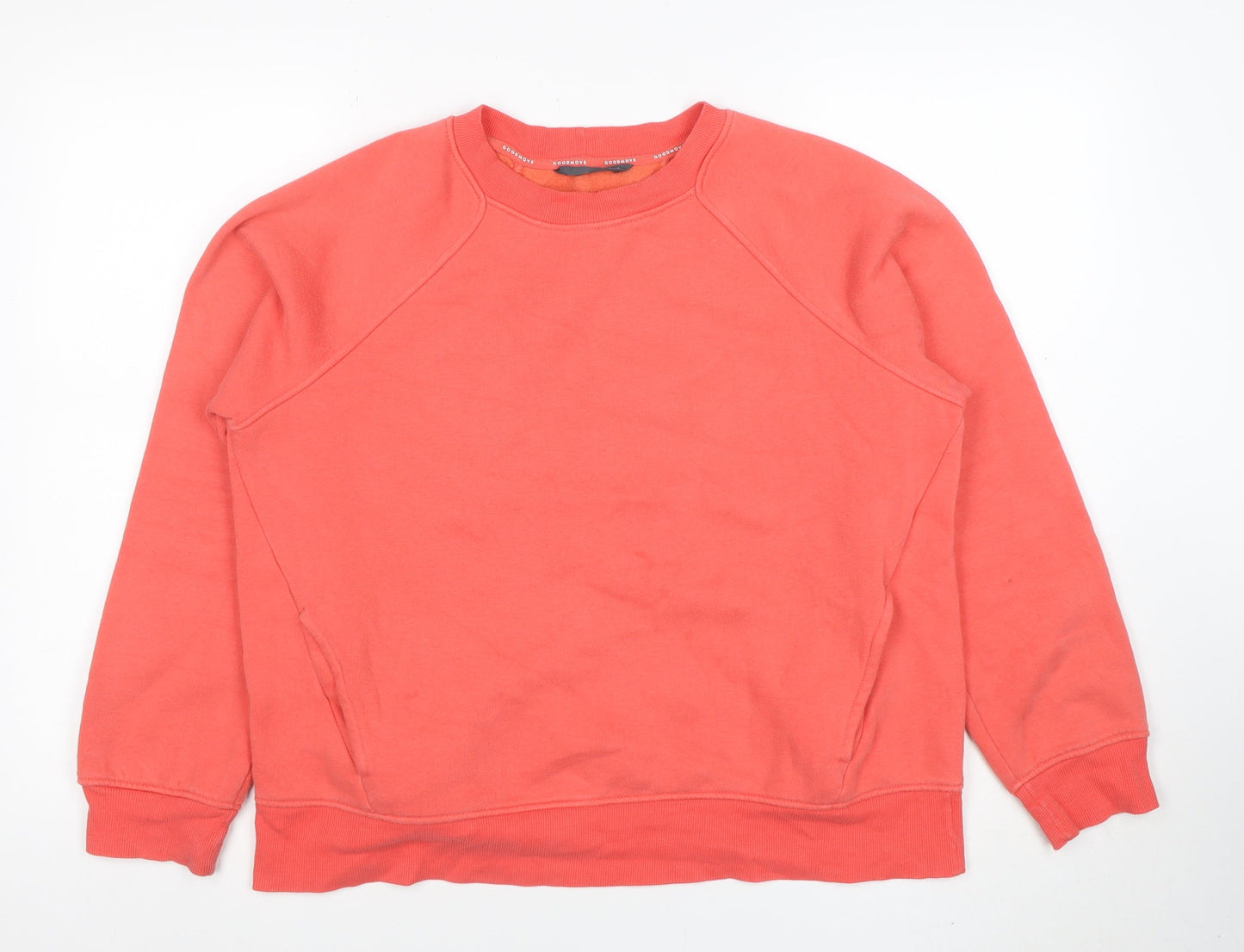 Marks and Spencer Women Coral Pullover Sweatshirt Size 12 Cotton Blend