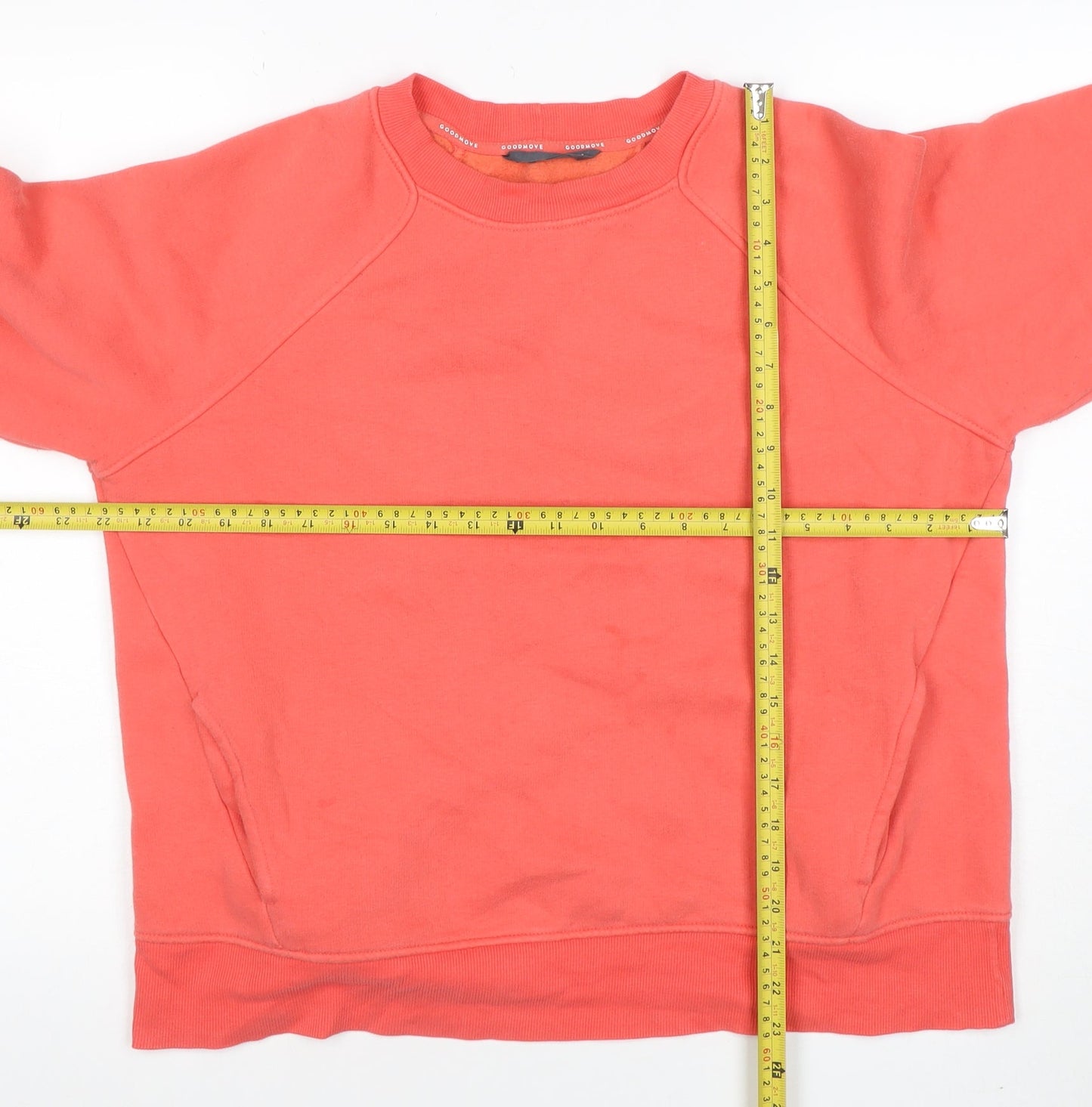 Marks and Spencer Women Coral Pullover Sweatshirt Size 12 Cotton Blend