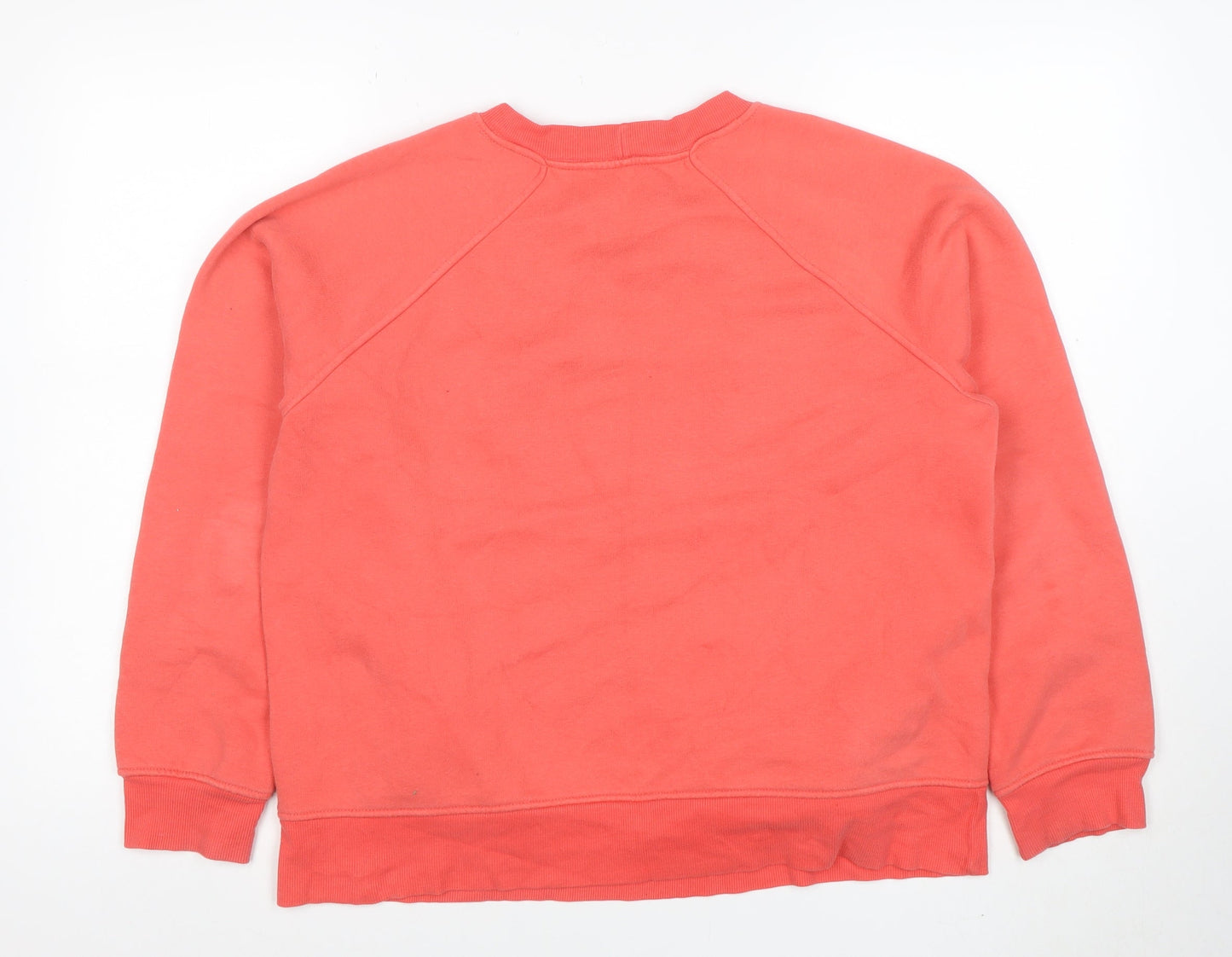 Marks and Spencer Women Coral Pullover Sweatshirt Size 12 Cotton Blend