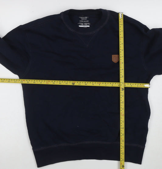 Jack & Jones Men’s Blue Classic Crew Neck Cotton Sweatshirt Size S