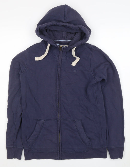 Fat Face Women's Navy Full Zip Hoodie UK 8 Cotton Casual Sweatshirt