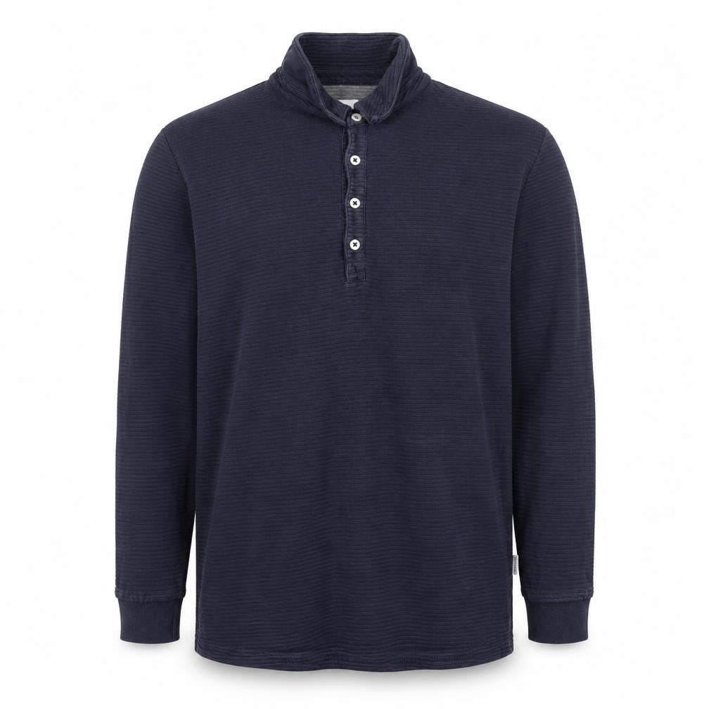 Peter Werth Men's Blue Long Sleeve Cotton Polo Shirt XL