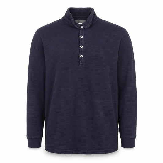 Peter Werth Men's Blue Long Sleeve Cotton Polo Shirt XL