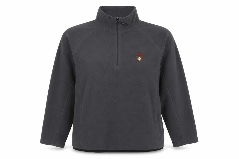 mfg Women Grey Fleece 1/4 Zip Pullover Sweatshirt L