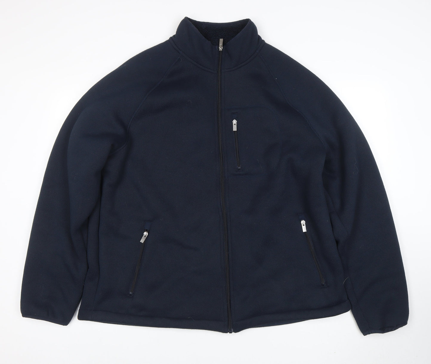 Marks and Spencer Men's Blue 2XL Fleece Full Zip Jacket