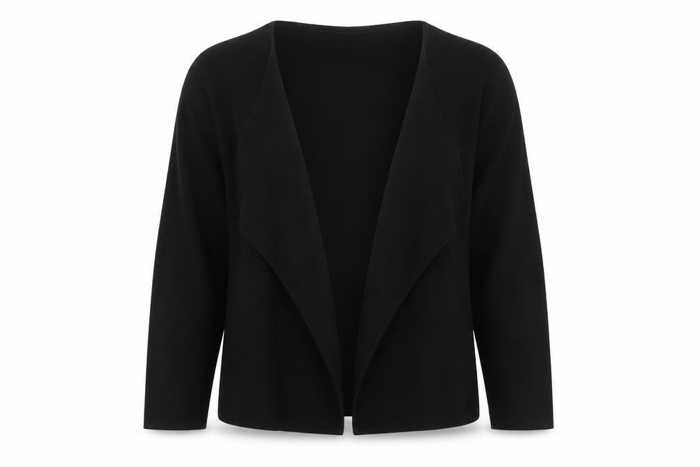 Marks and Spencer Women’s Black Size 10 Open Knit Long Sleeve Cardigan
