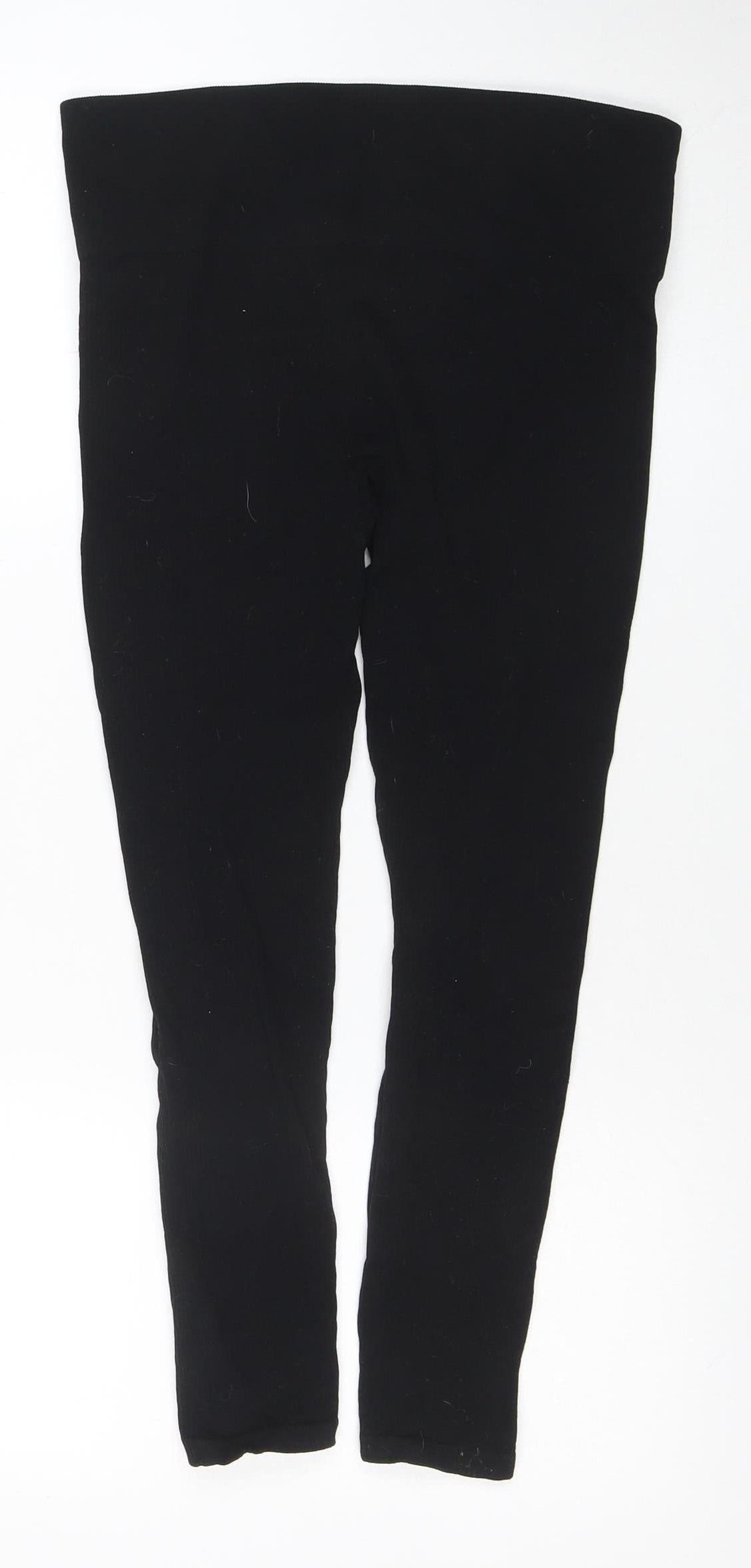 Stradivarius Womens Black XL Active Leggings Stretch Nylon Blend