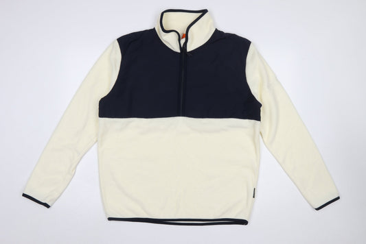 Portwest Womens Cream Navy 1/4 Zip Fleece Sweatshirt Size 16 XL
