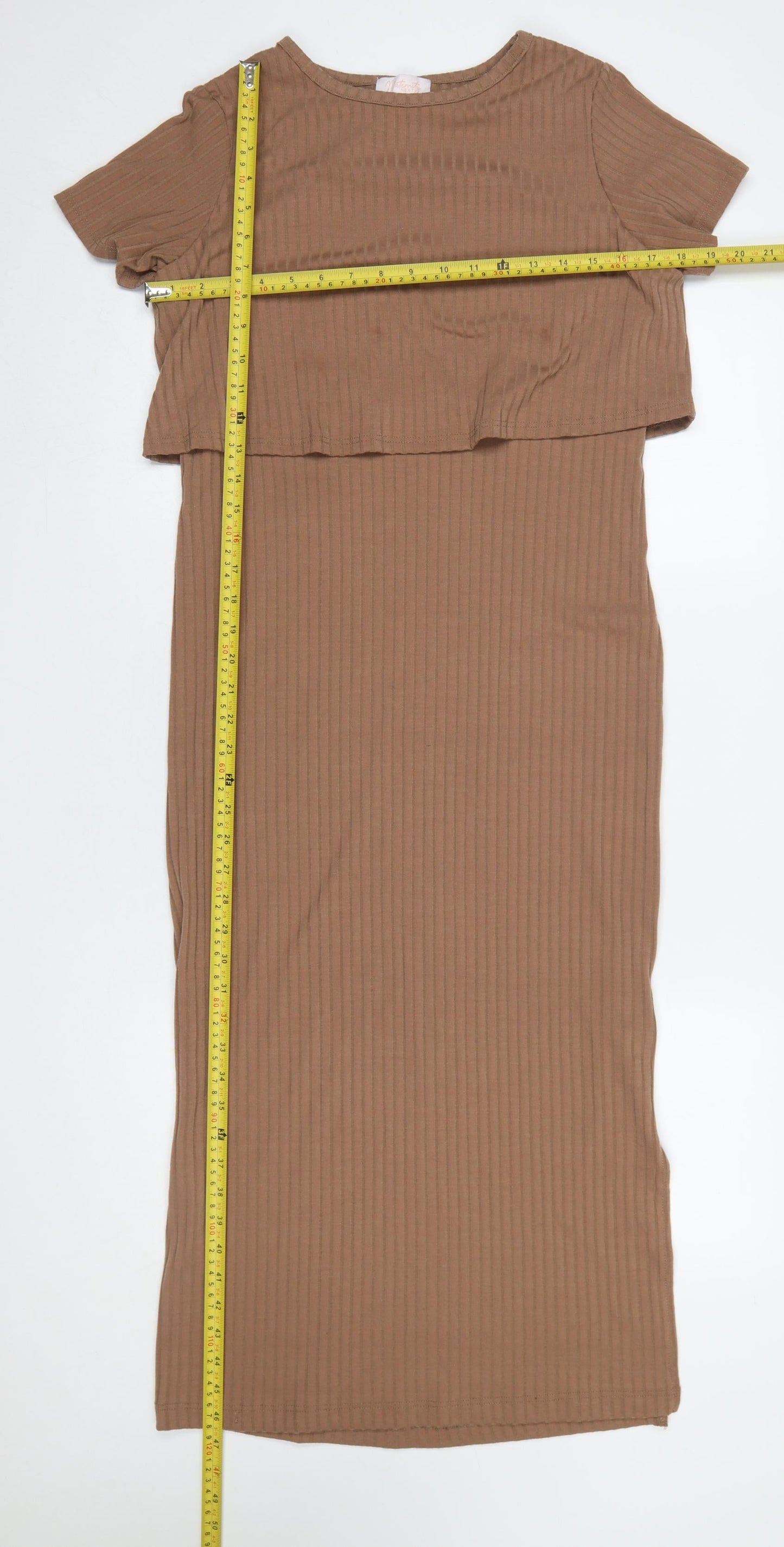 Next Maternity Women’s Brown Midi Bodycon Dress UK 8
