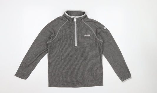 Regatta Boys Grey 14 Years 1/4 Zip Fleece Pullover Sweatshirt