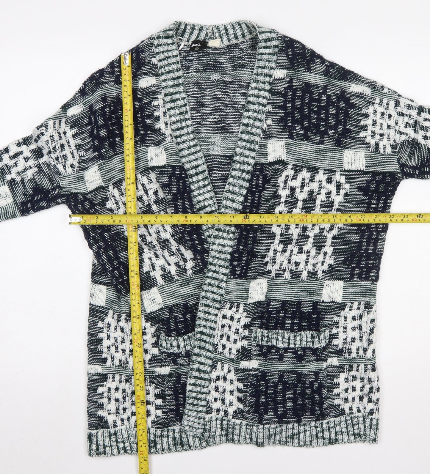 BDG Womens Multicoloured Knit Long Sleeve Cardigan Size S
