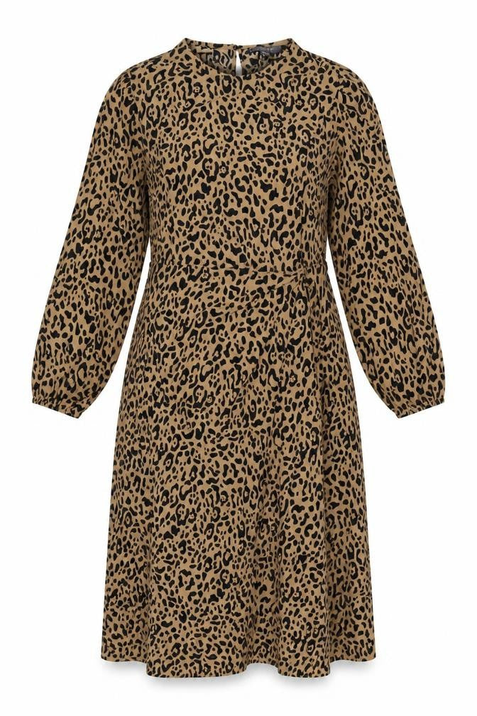 Primark Women's Brown Leopard Print Shift Dress Size 16