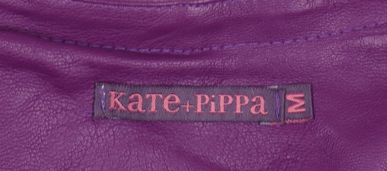 Kate & Pippa Women’s Purple Faux Leather Cropped Jacket M